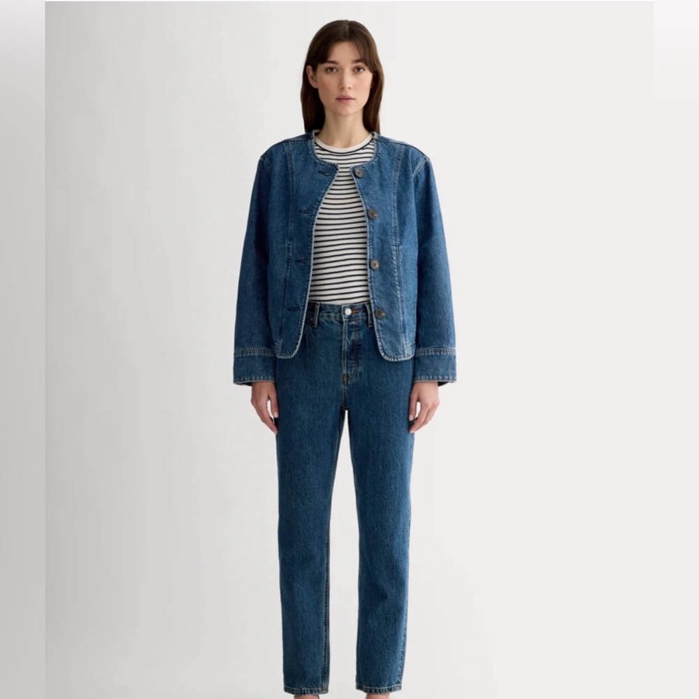 Everlane 100% Organic Cotton Denim, 90’s Cheeky, Size 27, Deep Atlantic Wash